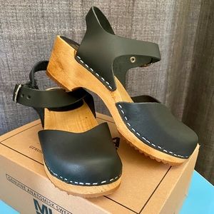 MIA Sodermalm Saunter Leather Clog Black NWT